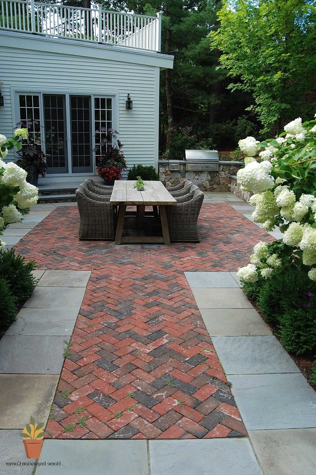 Herringbone Bluestone Pattern