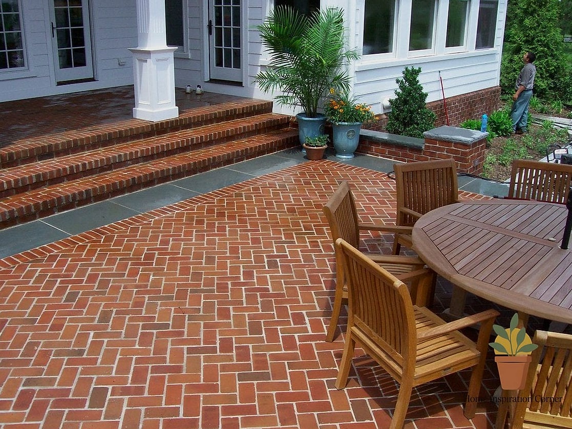 25 Patio Tiles Designs That Maximize Style and Function 5 Herringbone Brick Pavers