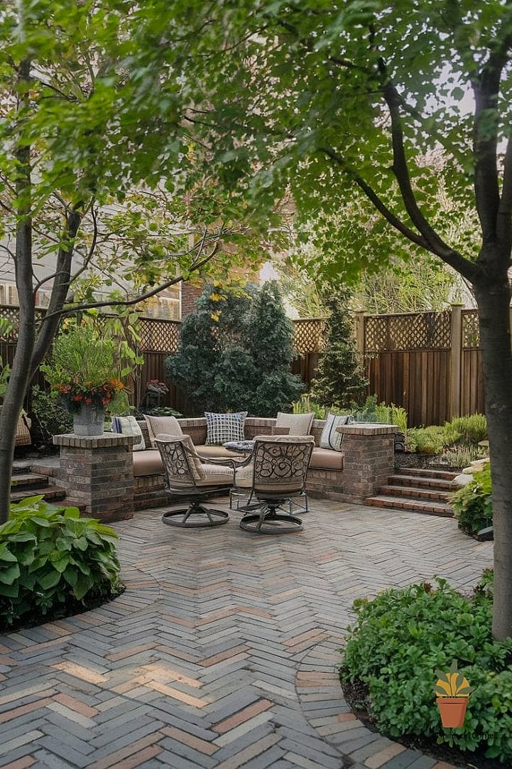 Herringbone Paver Patio Flooring