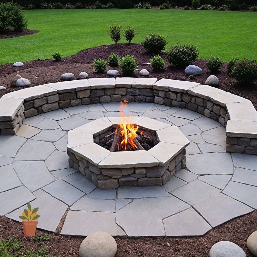 Hexagonal Paver Fire Pit