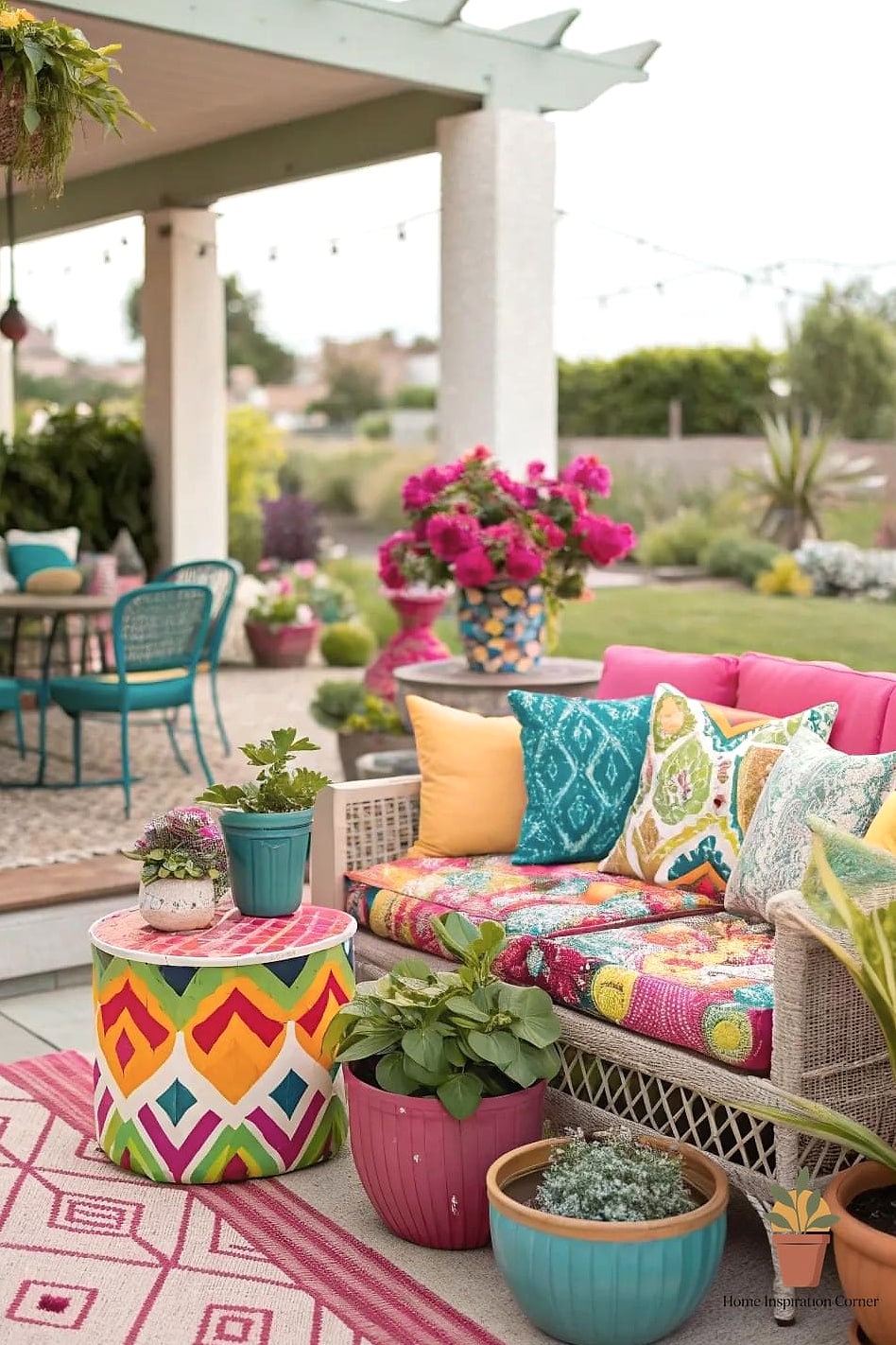Hot Pink Outdoor Rug