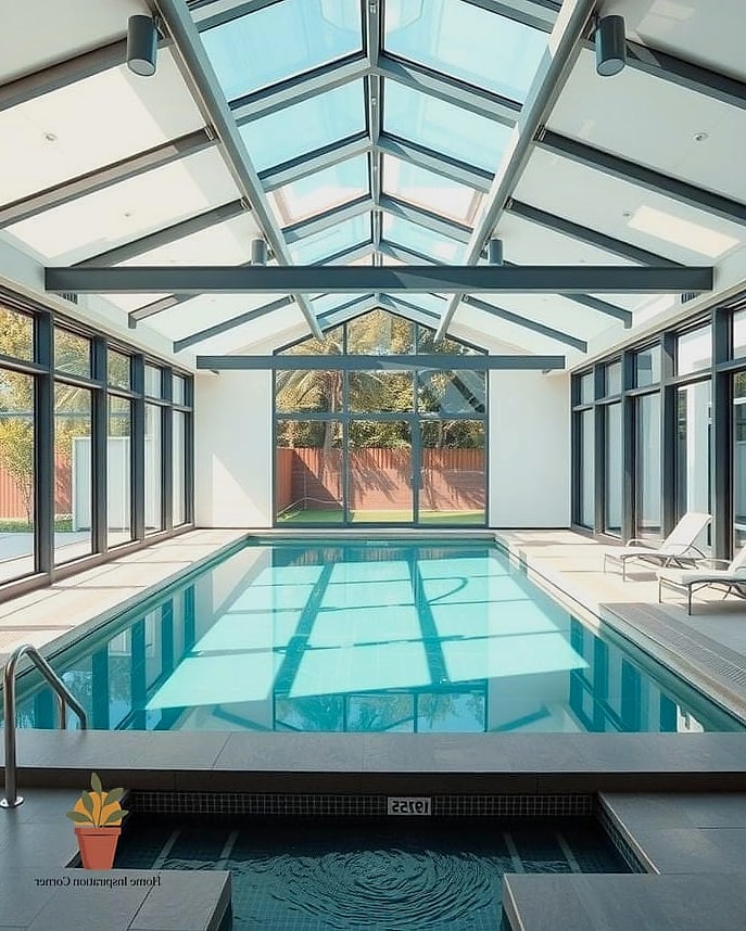 Indoor Pool with Retractable Roof