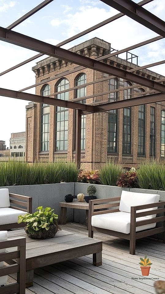 7 Beautiful Roof Top Terrace Designs Inspiration Photos Worth Saving 7 Industrial Chic Rooftop with Exposed Elements