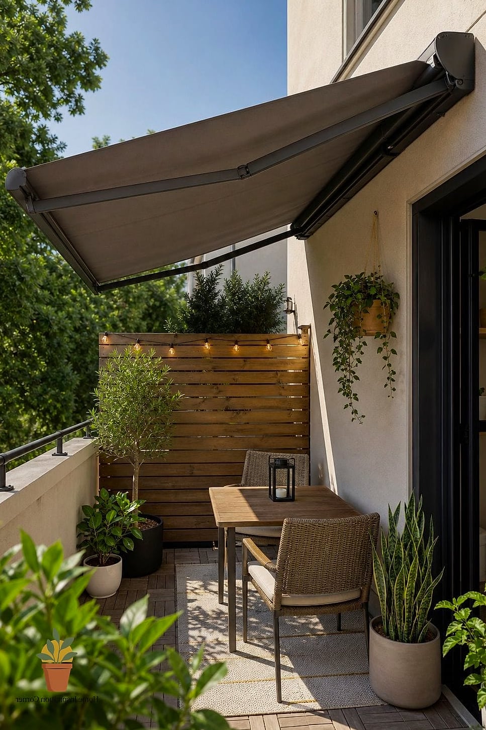 16 Patio Decorating Ideas Apartment Ideas That Are Both Stylish and Practical 9 Install a Retractable or Clip-On Awning