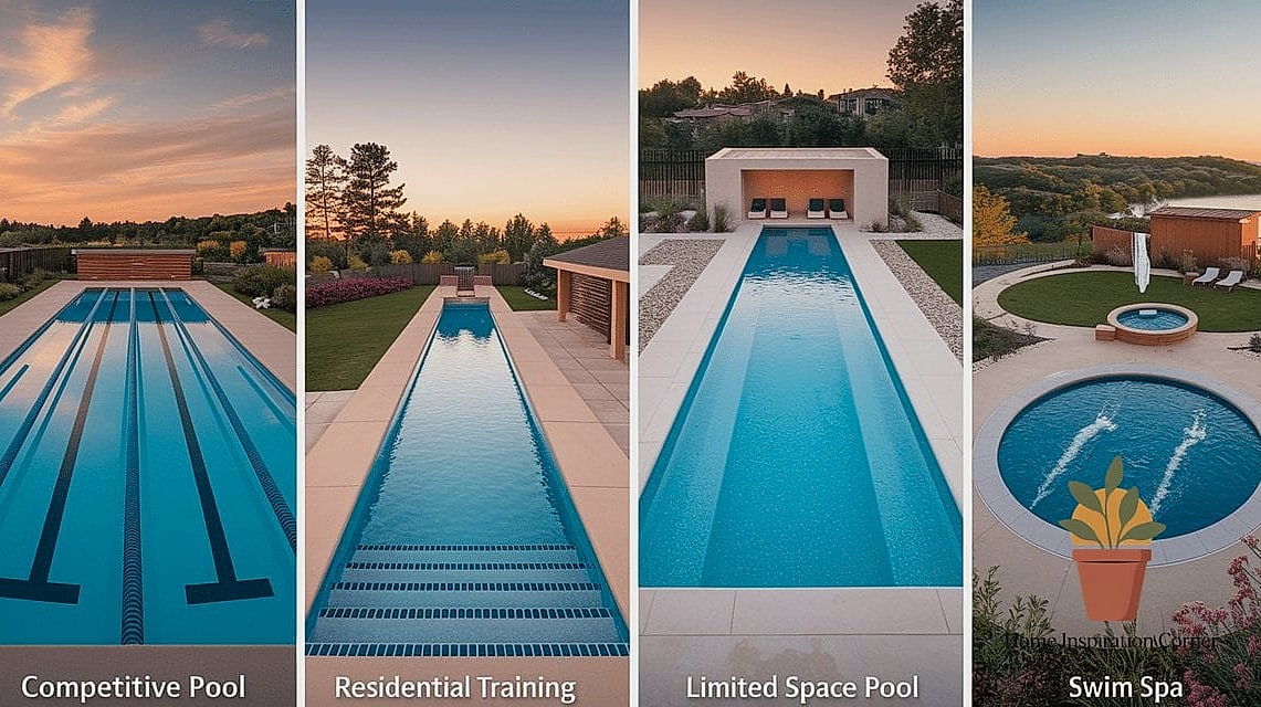 Lap Pools Along the Property Line
