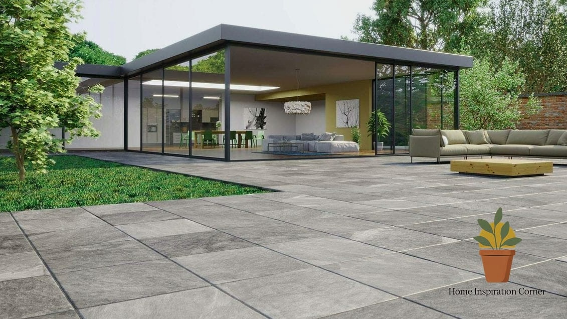 25 Patio Tiles Designs That Maximize Style and Function 6 Large-Format Concrete Tiles