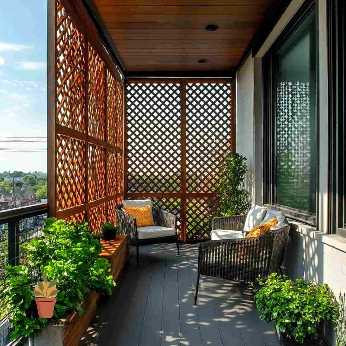 Lattice Panel Fence with Climbing Flowers