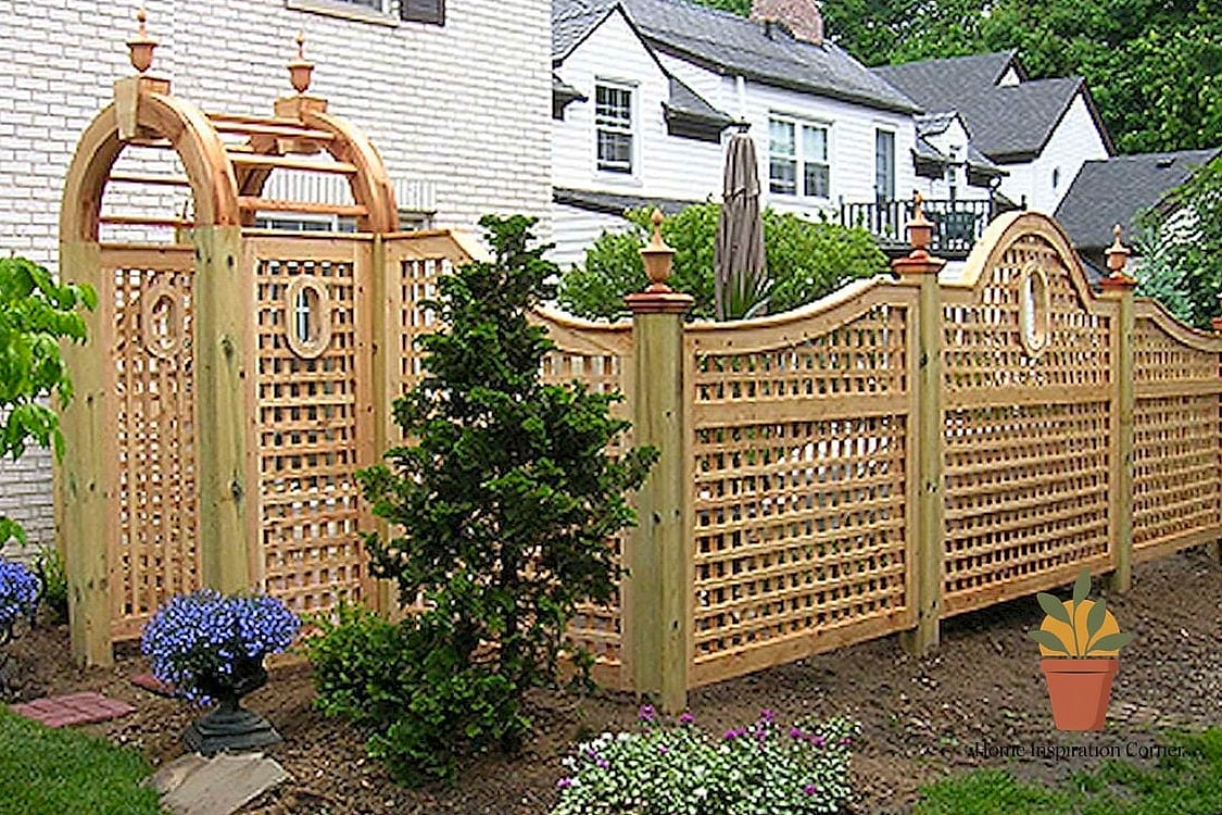 14 Backyard Fences Ideas That Are Trending on Pinterest 8 Lattice-Top Privacy Fence