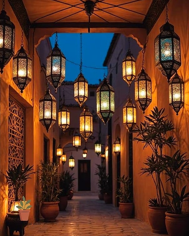 21 Creative Patio Andaluz Ideas You Haven't Seen Before 15 Layered Lantern Lighting Instead of a Single Fixture