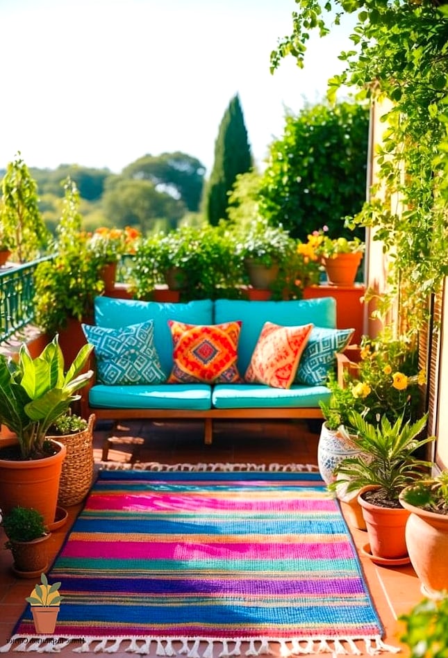Layered Outdoor Rugs for a Cozy Foundation