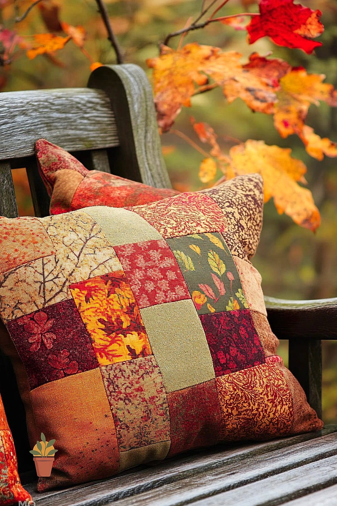 23 Outdoor Fall Decor Ideas Designs That Maximize Style and Function 23 Layered Outdoor Pillows in Fall Patterns