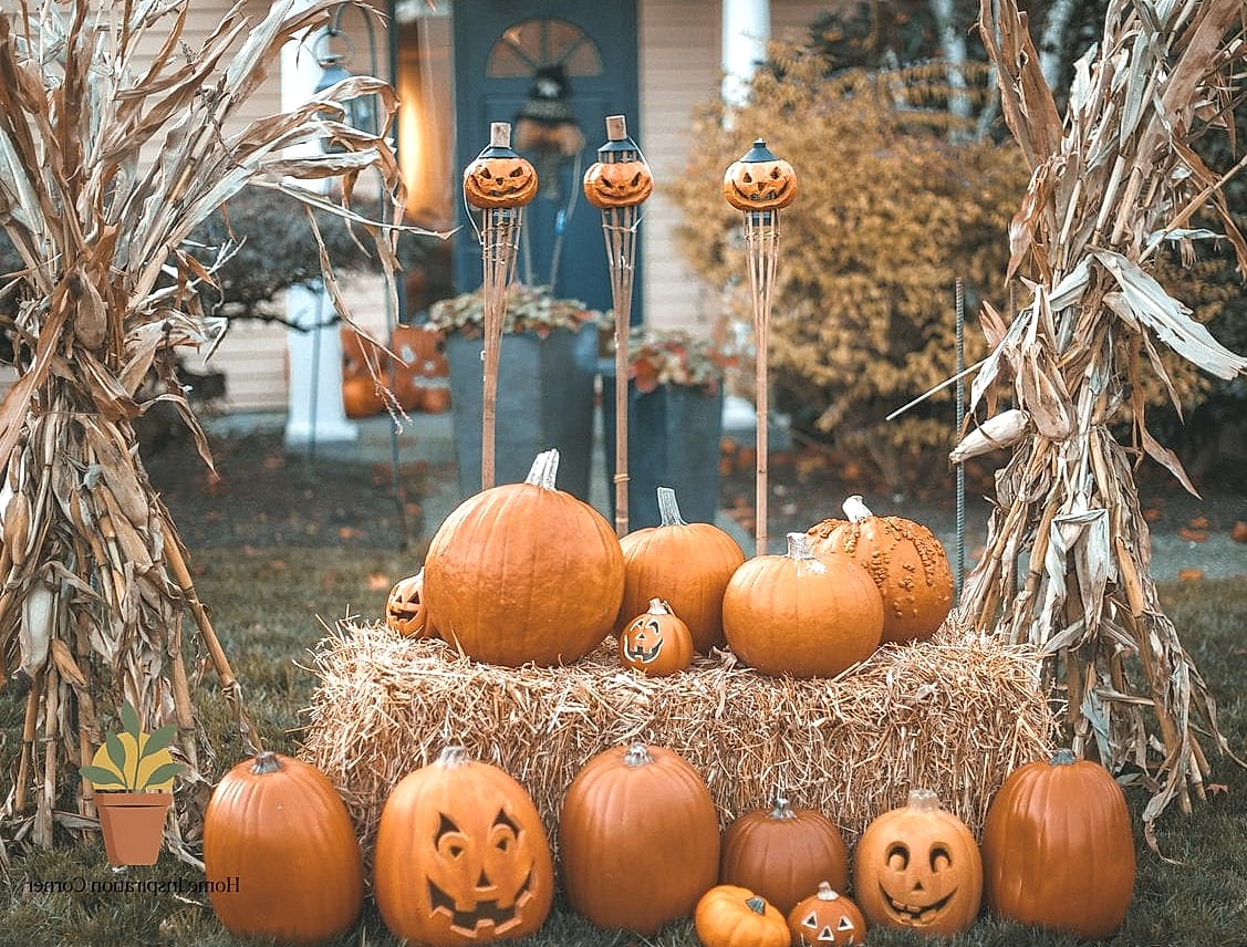 Layered Pumpkins in Varying Shades of White and Cream