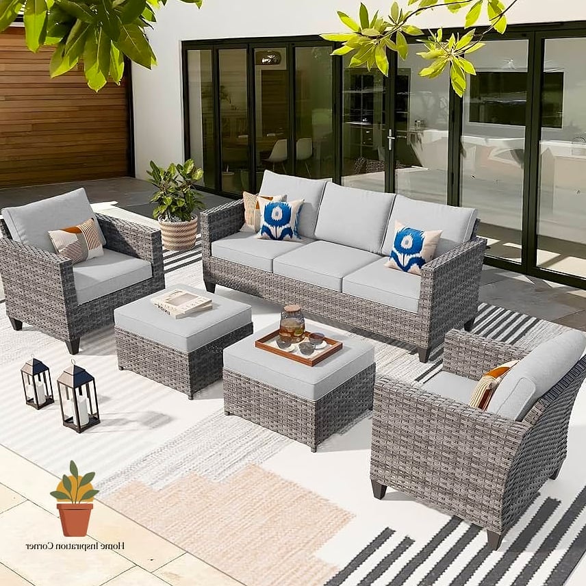 Layered Rug and Low Seating Lounge Area