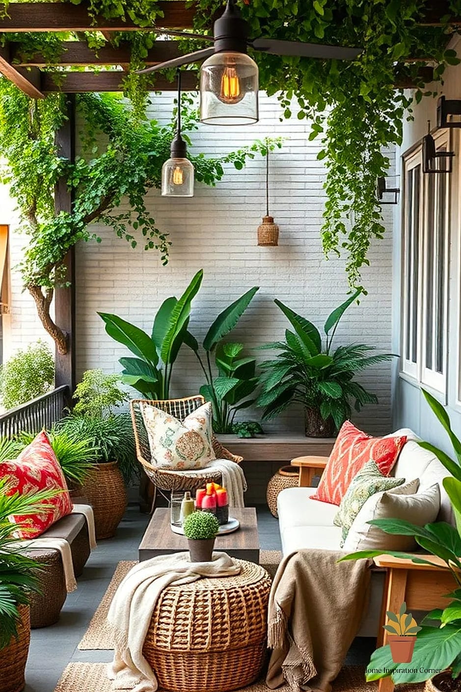Layered Textiles and Throw Pillows