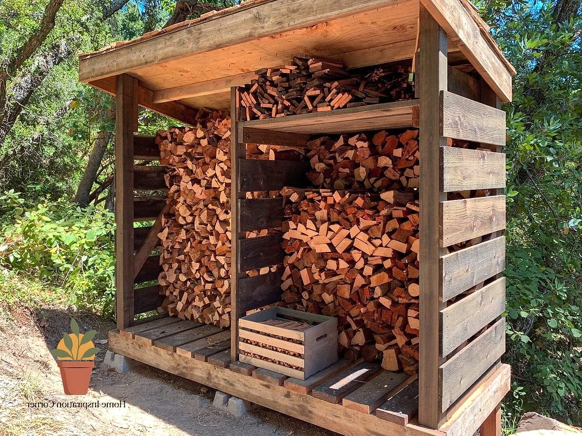 Lean-To Rack Against the House