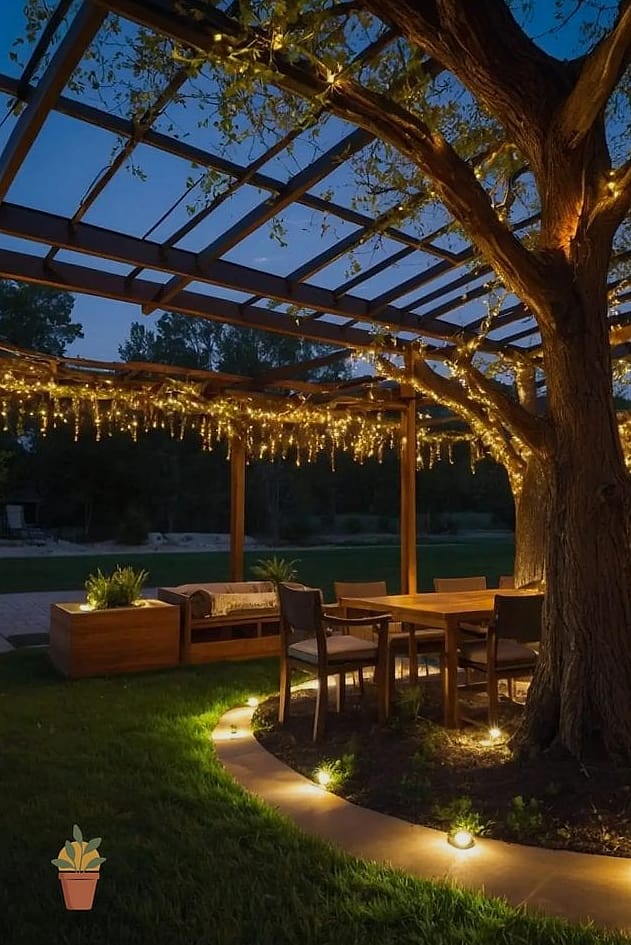Light the Canopy From Below With Well Lights