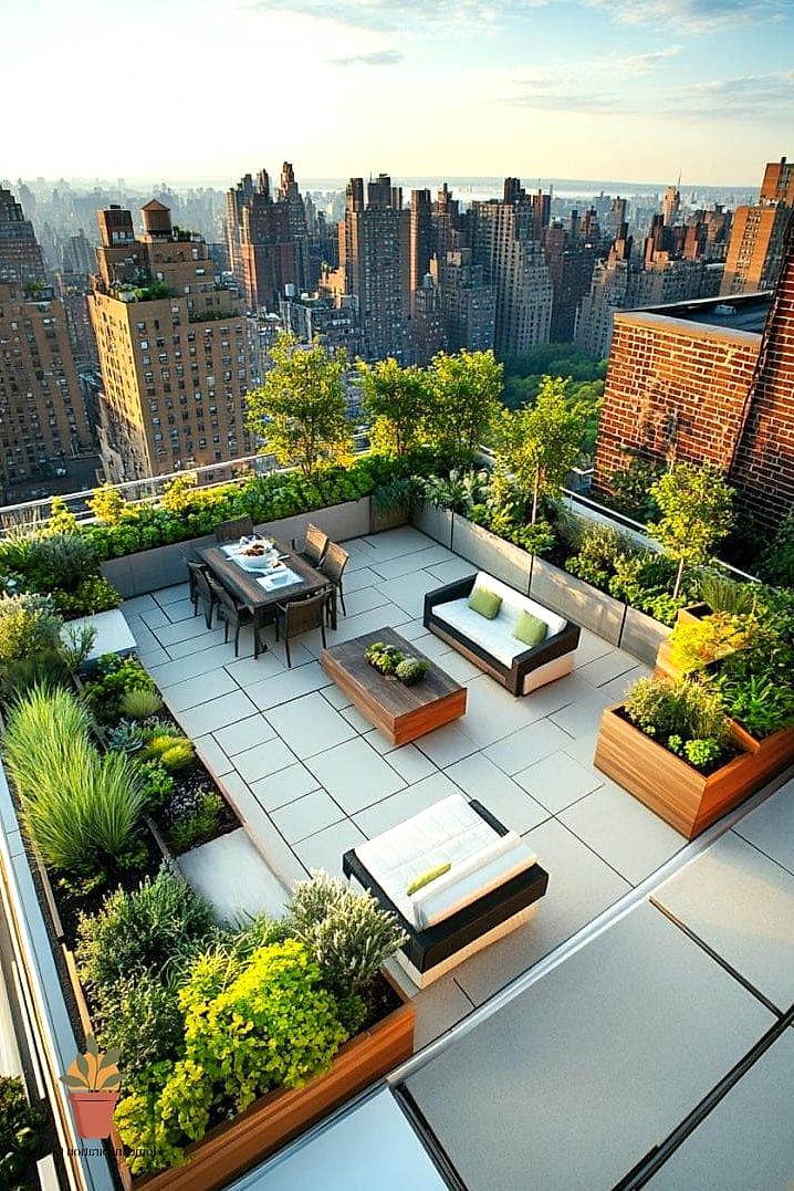 Living Green Roof Panel as a Privacy Divider