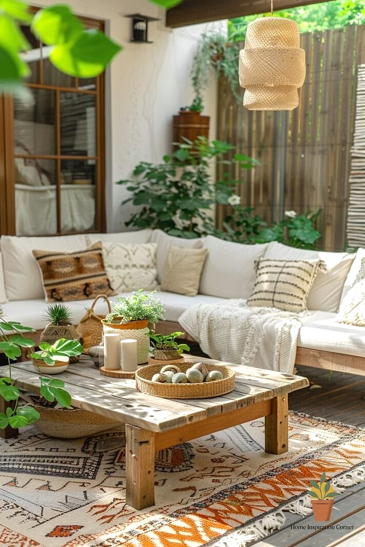 7 Boho Patio Ideas That Will Transform Your Space 6 A Low Seating Area with Floor Cushions