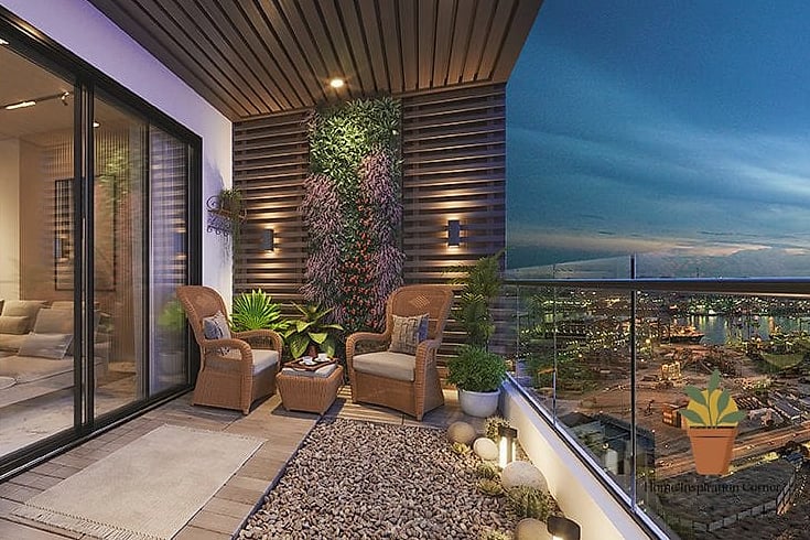 11 Balcony Design Exterior Inspiration Boards You'll Want to Copy 11 Luxury Balcony with Outdoor Rug and Lounge Seating