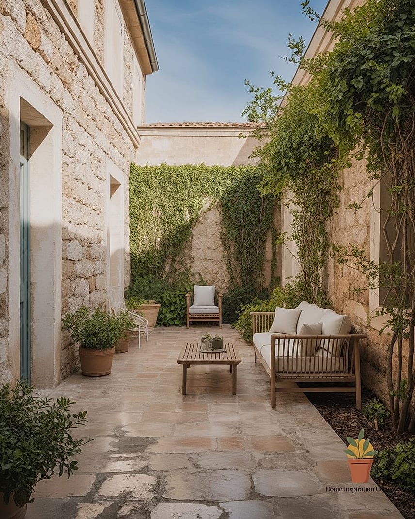 Mediterranean Courtyard Laundry Spot