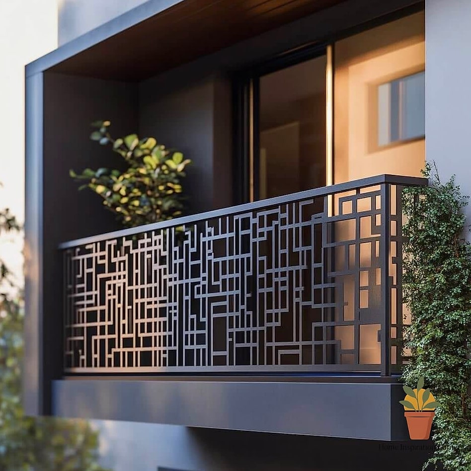 Minimalist Black Grill Against a Light Wall