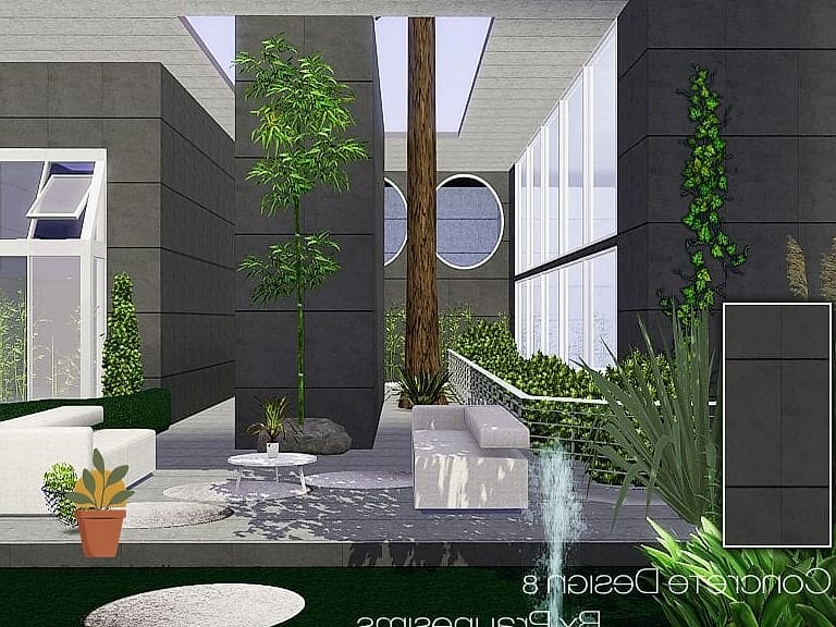 27 Sims 4 Backyard Ideas Designs That Maximize Style and Function 11 Minimalist Concrete Patio