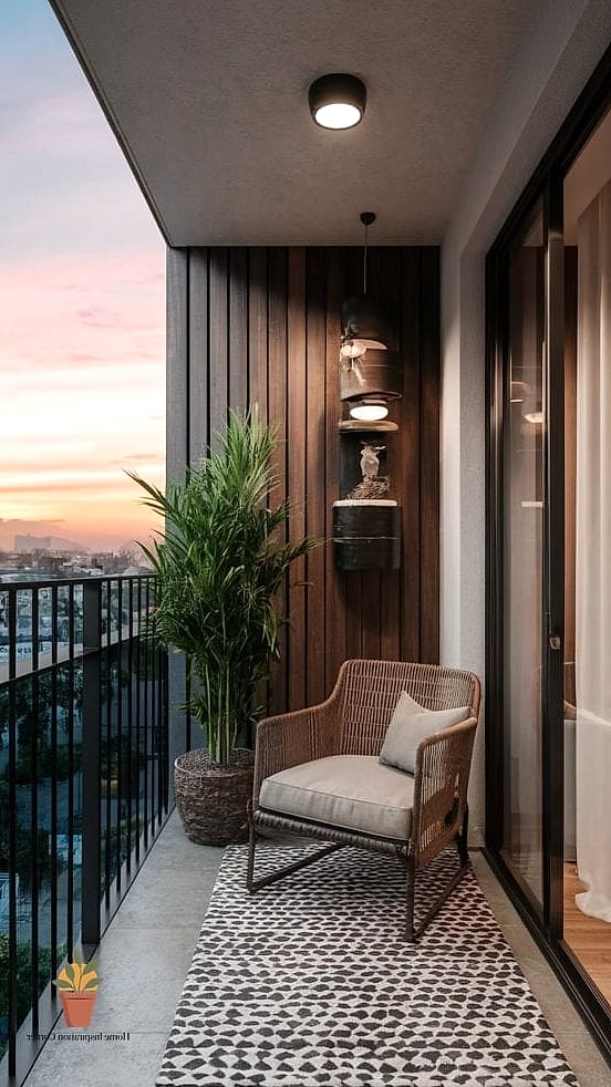 Minimalist Glass Balcony on a Small Balcony