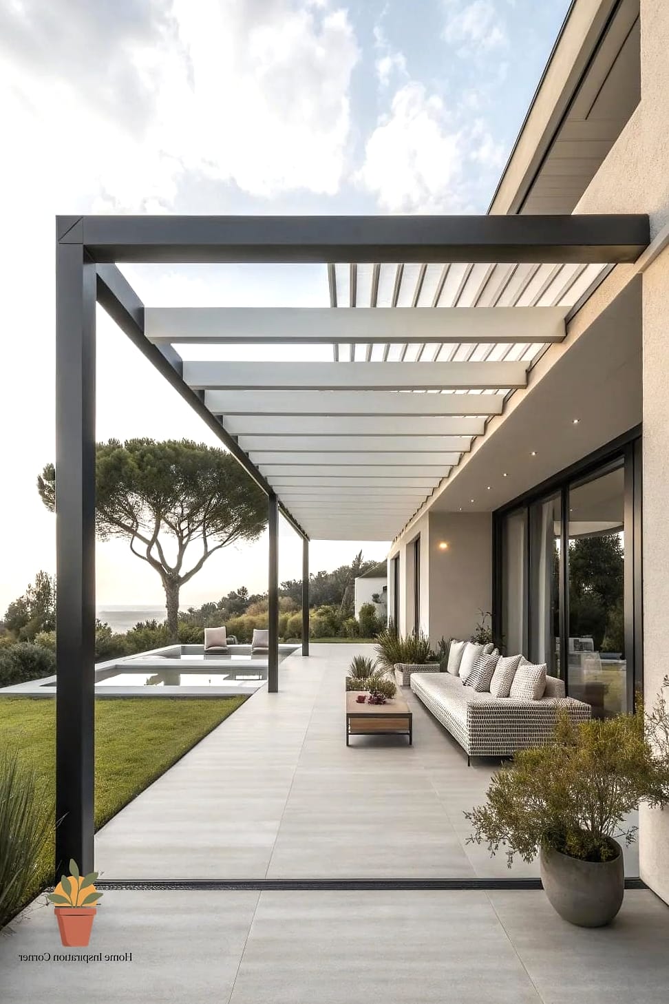 Minimalist Pergola with No Extra Frills