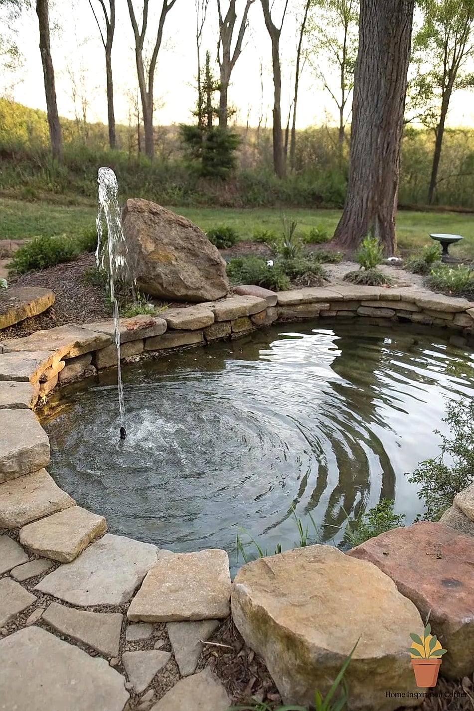 Mini Pond Fountains with Aquatic Plants