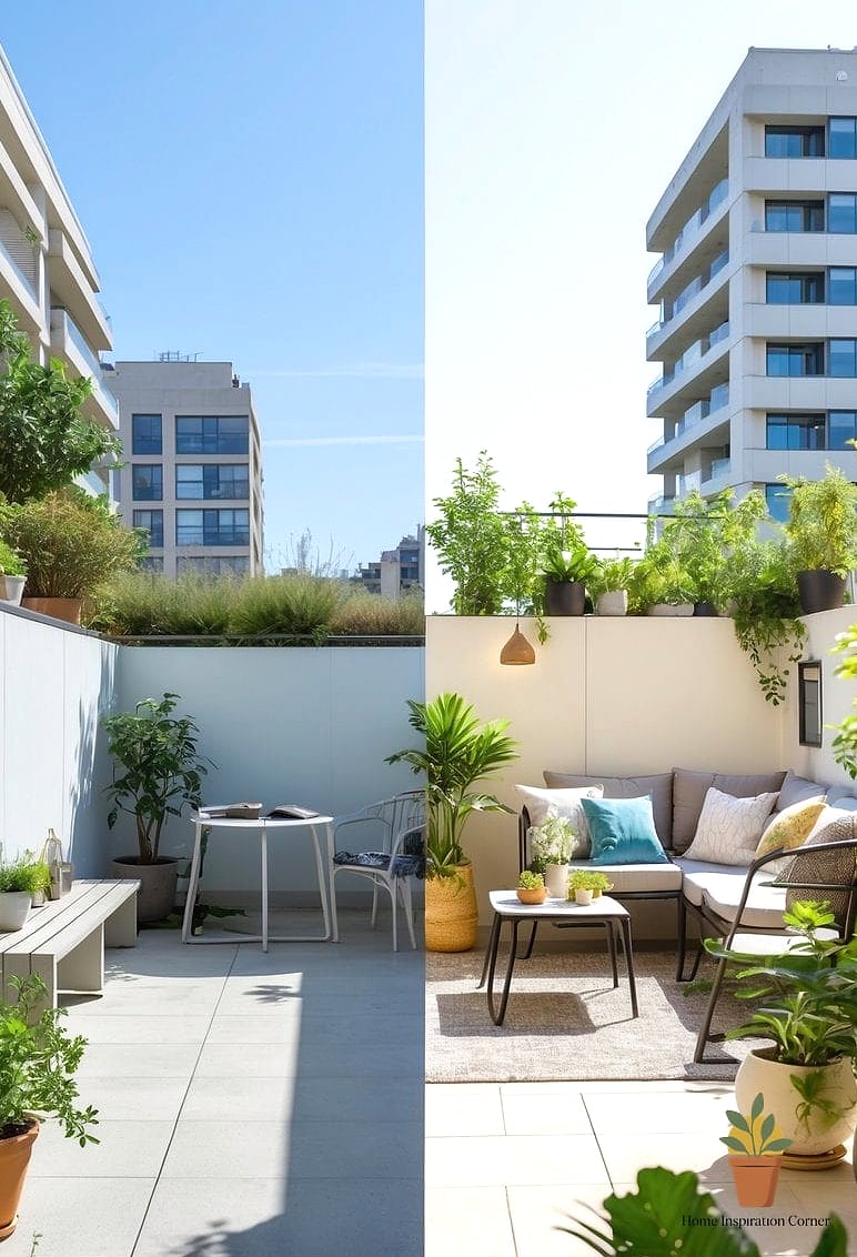 22 Terrace Decoration Before and After Transformations to Inspire 6 Mismatched Seating Unified with a Cohesive Color Palette