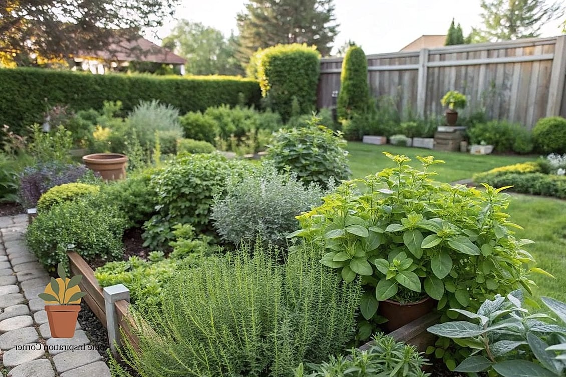 Mixed Herb and Vegetable Garden Beds