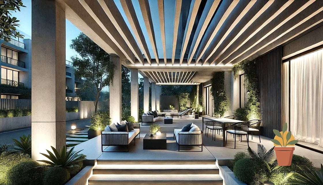 Modern Concrete and Wood Combo