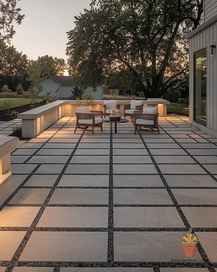 20 Paver Patio Ideas Ideas That Work in Any Size Home 7 Modern Large-Format Pavers