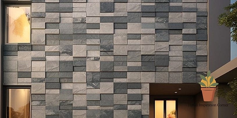 Modern Linear Tile with Metallic Accents