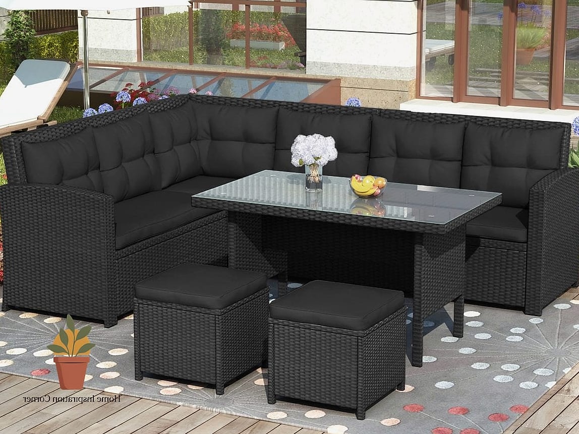 Modular Sectional With a Built-In Table