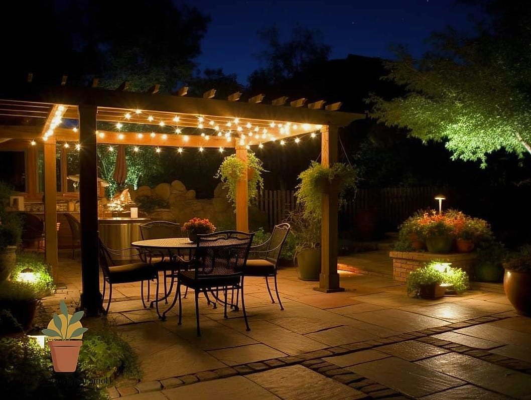 14 Outdoor Patio Lighting Ideas Tips From Top Interior Designers 12 Moon-Style Globe Lights Hung Overhead