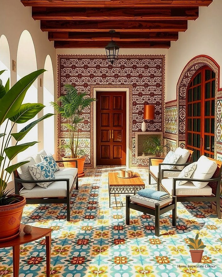 25 Patio Tiles Designs That Maximize Style and Function 7 Moroccan-Inspired Cement Tiles