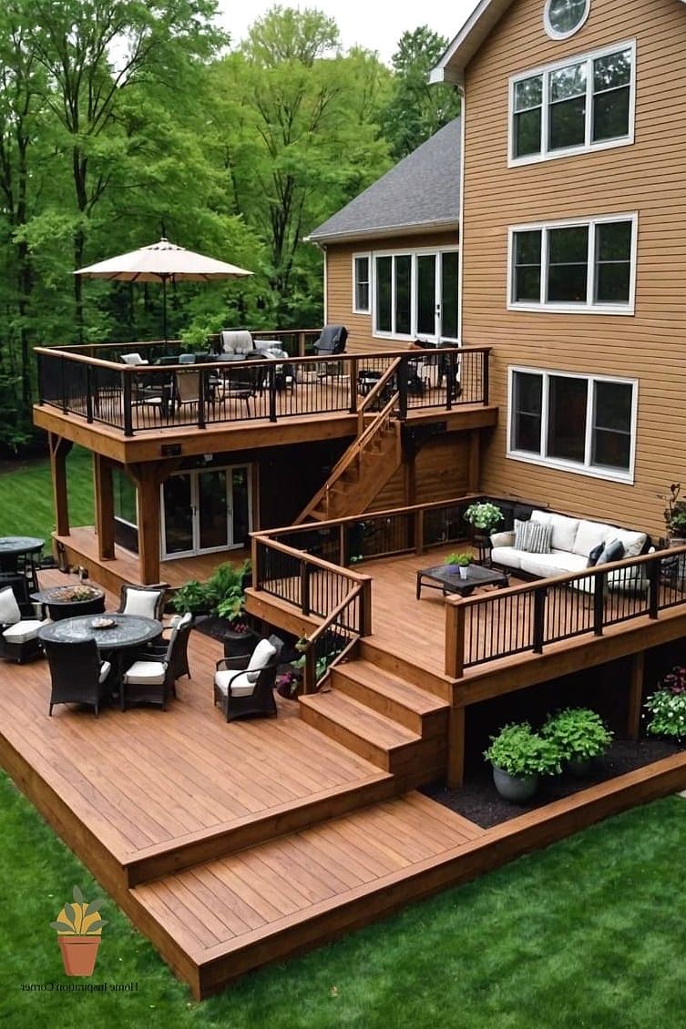 Multi-Level Deck with Distinct Zones