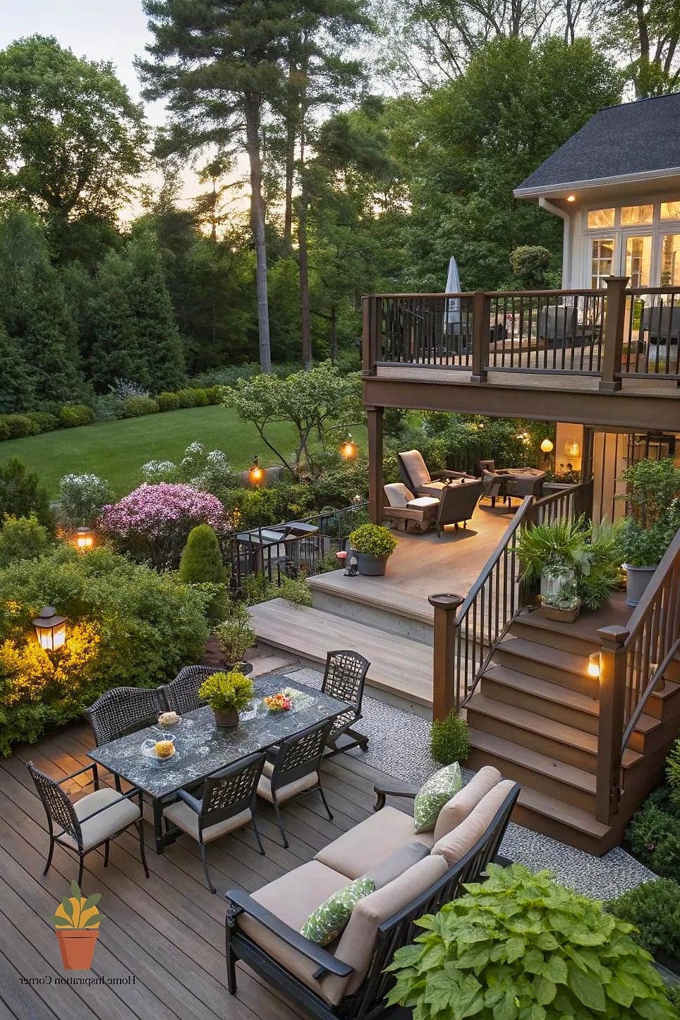 Multi-Level Patio with Retaining Walls