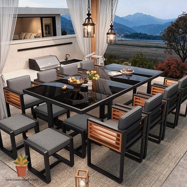 Multi-Level Deck Seating with Built-In Benches