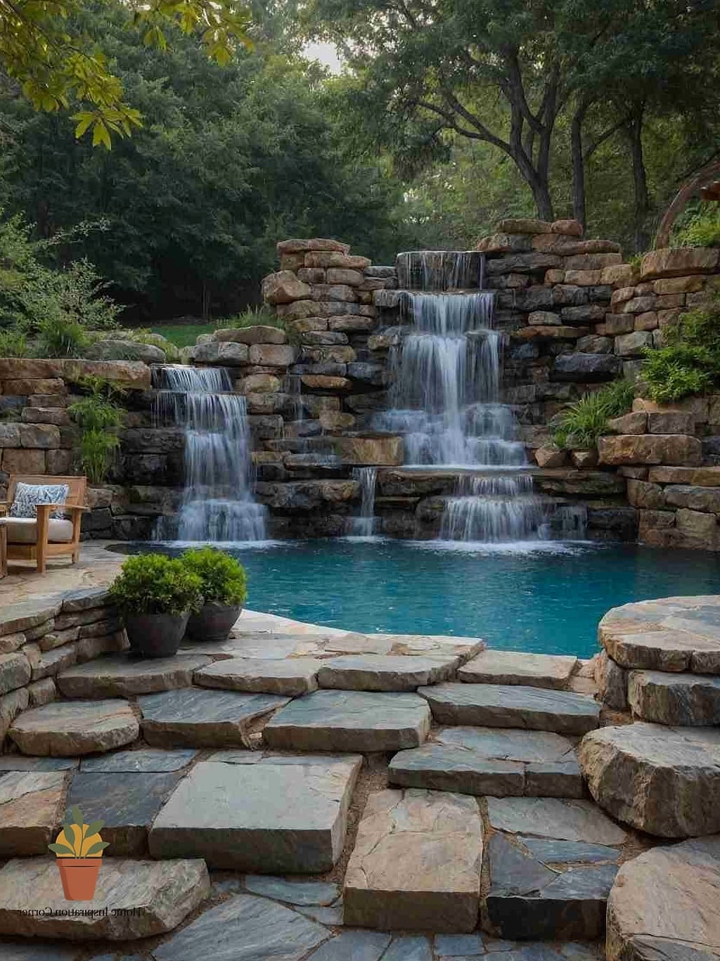 14 Backyard Pool And Patio Ideas Designs You Need to See Right Now 12 Natural Stone Waterfall Features