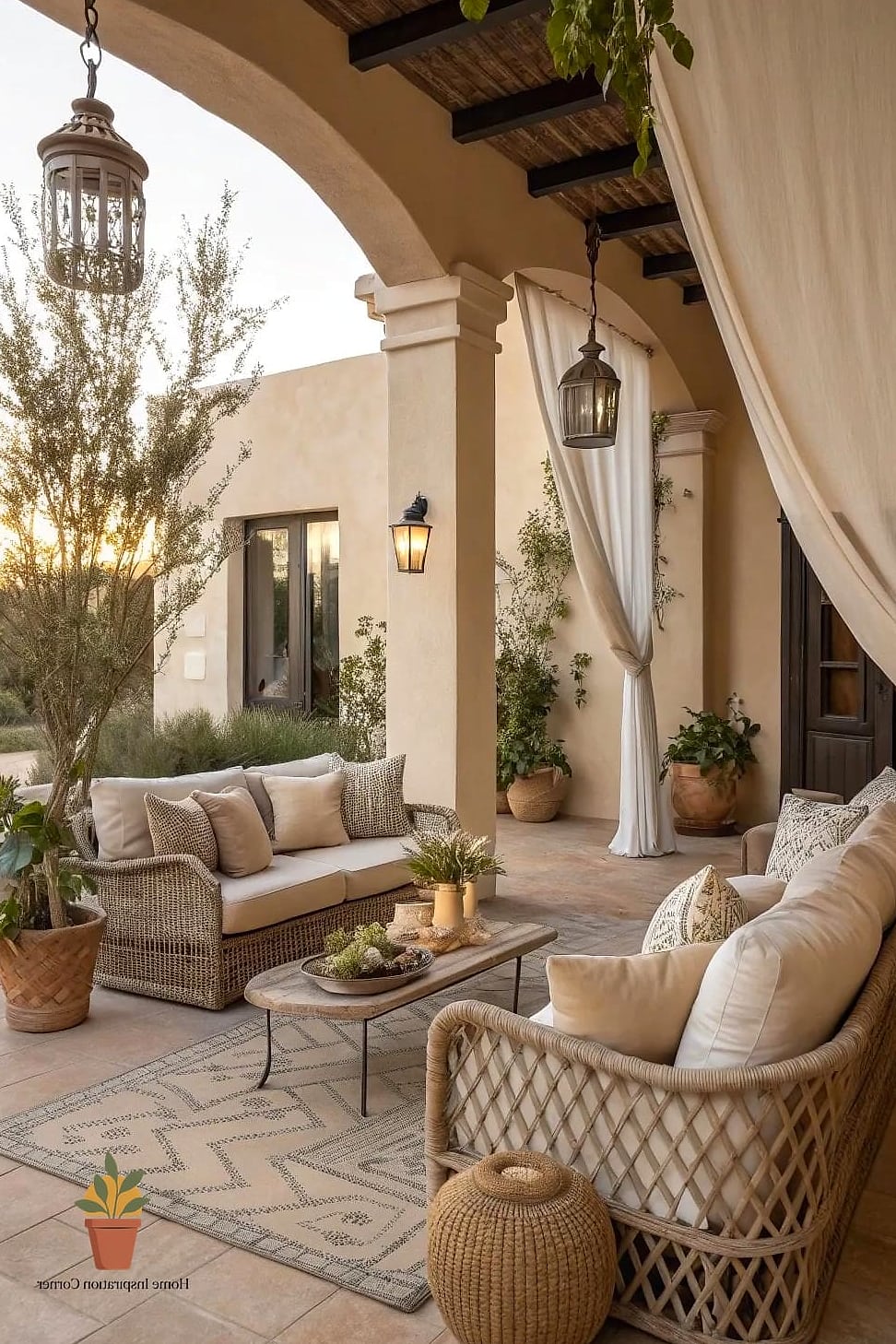 15 Patio Decorating Ideas Photos That Will Inspire Your Next Project 15 A Neutral Color Palette with Warm Wood Tones