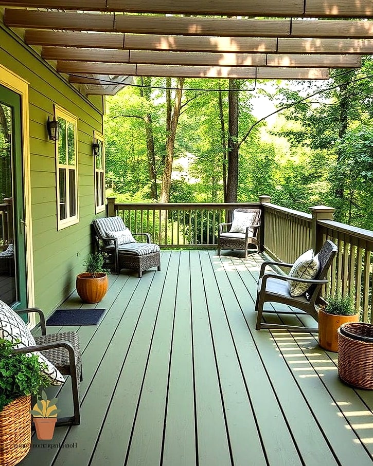 30 Deck Colors Ideas Paint Looks We're Obsessed With This Year 16 Olive Green Accents