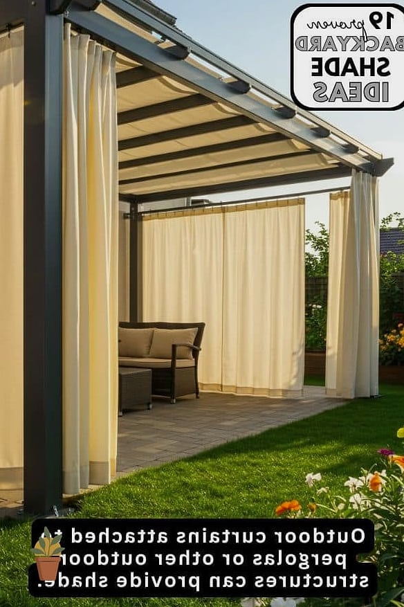 Outdoor Curtains Hung from a Pergola or Porch