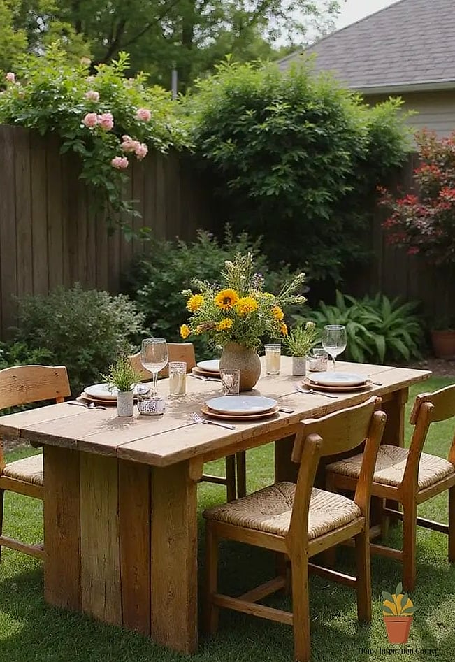 Outdoor Dining Pergola with Market Lights