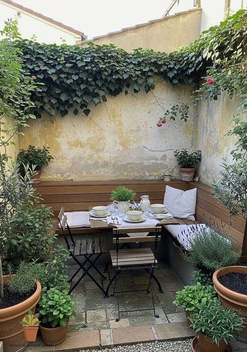 Outdoor Dining Areas Under String Lights