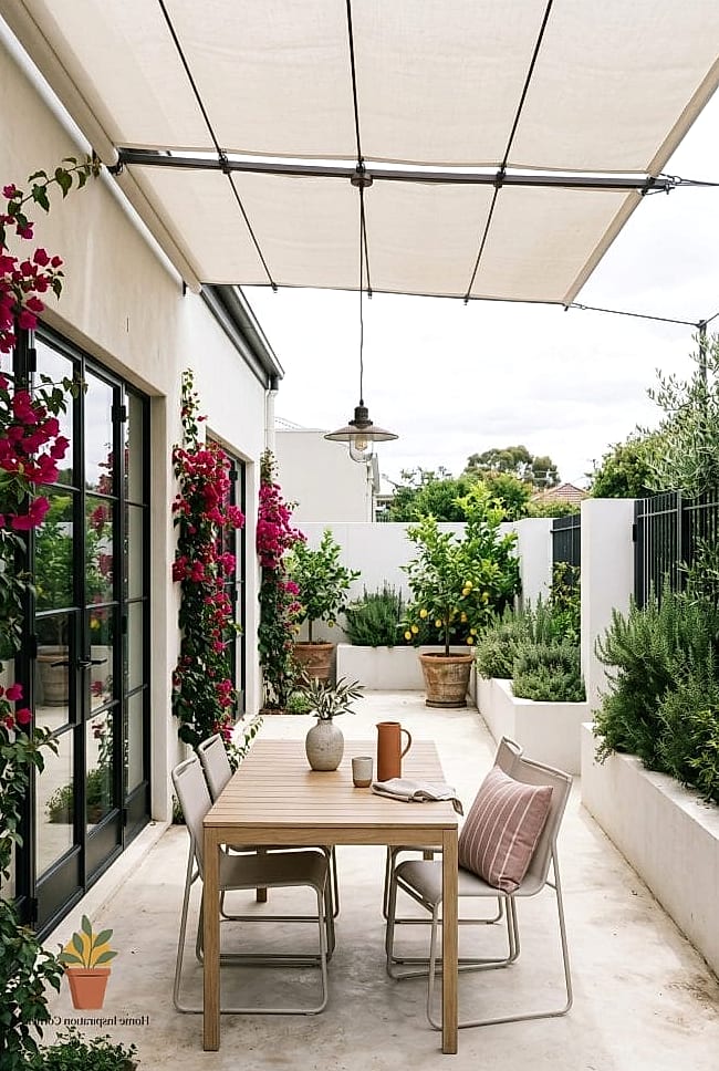 Outdoor Dining Areas with Stone Tables