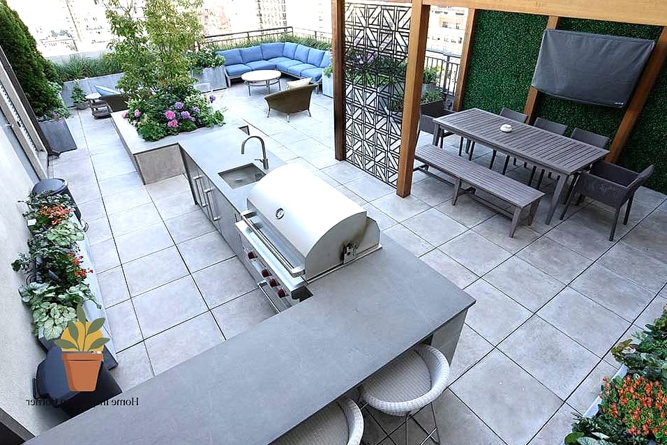 27 Penthouse Terrace Ideas Designs You Need to See Right Now 9 Outdoor Kitchen with Compact Grill Station