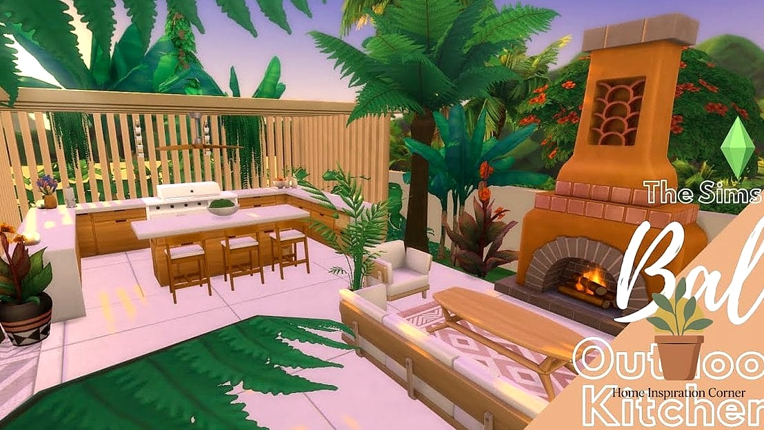 27 Sims 4 Backyard Ideas Designs That Maximize Style and Function 5 Outdoor Kitchen and Dining Combo