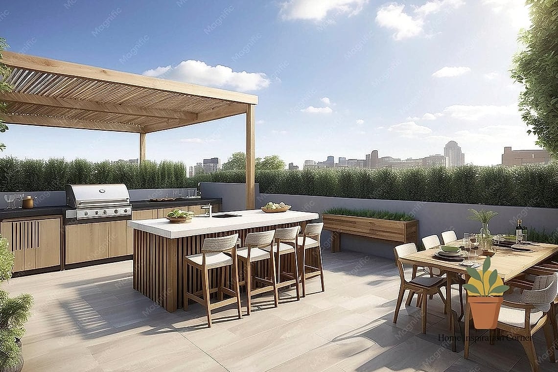 An Outdoor Kitchenette or Bar Cart
